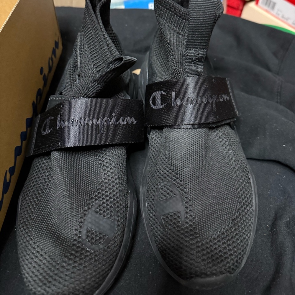 Champion Black and Red Athletic Sneakers